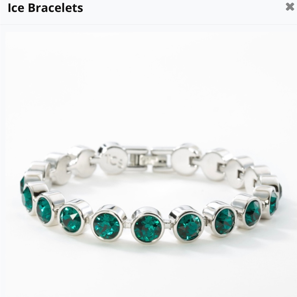 NIB Touchstone Crystal Green Ice Bracelet